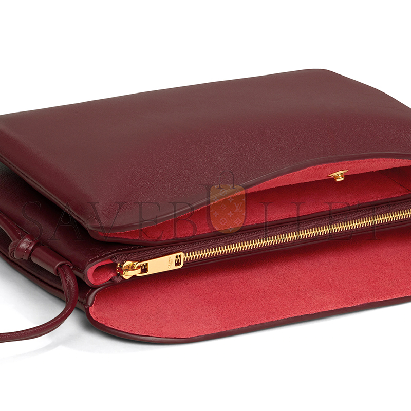 CELINE TRIO FLAP IN SMOOTH LAMBSKIN 10P862O86.28PO (22.5*13*3.5cm)